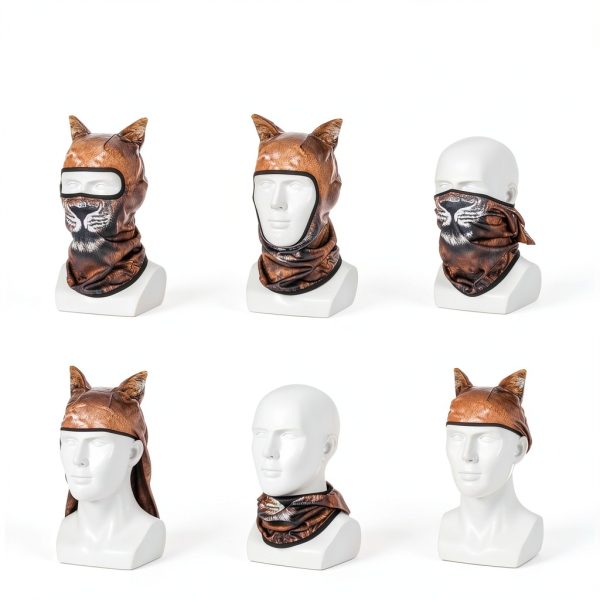 3D Cat Ski Mask MOX Cutecrop Polyester Design-3