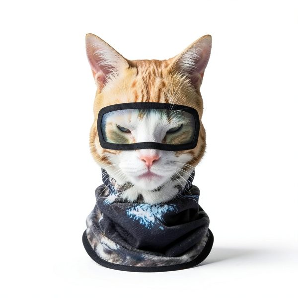 3D Cat Ski Mask MOX Cutecrop Polyester Design-1