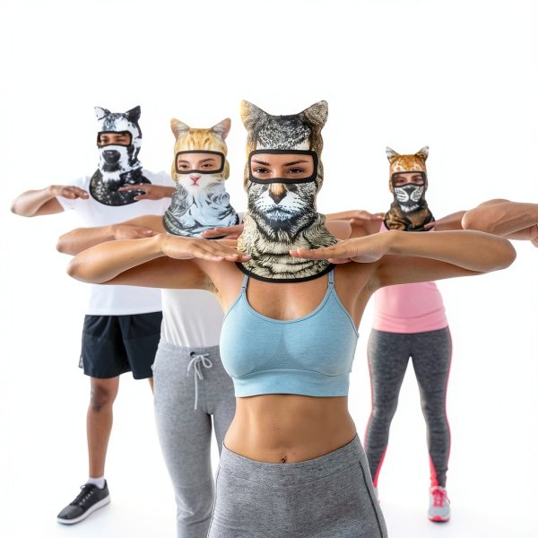 3D Cat Ski Mask MOX Cutecrop Polyester Design-5