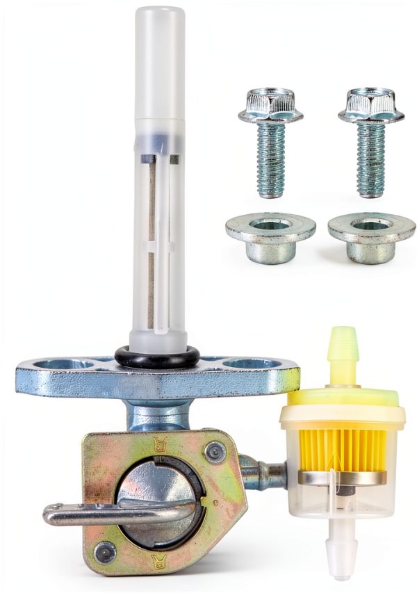 Gas Fuel Tank Valve Petcock KIPA Metal Dual Port-0